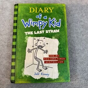 Diary of a Wimpy Kid The Last Straw Book 3 Kids Green Hardcover Book Jeff Kinney